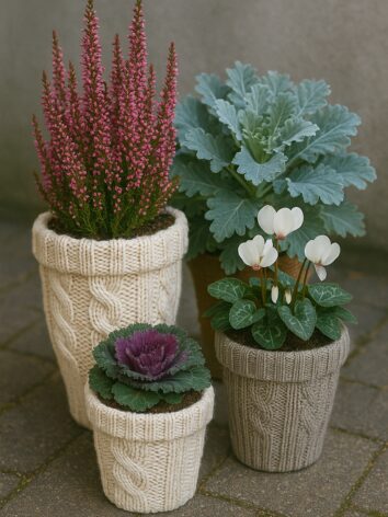 Cozy Knit-Wrapped Pots